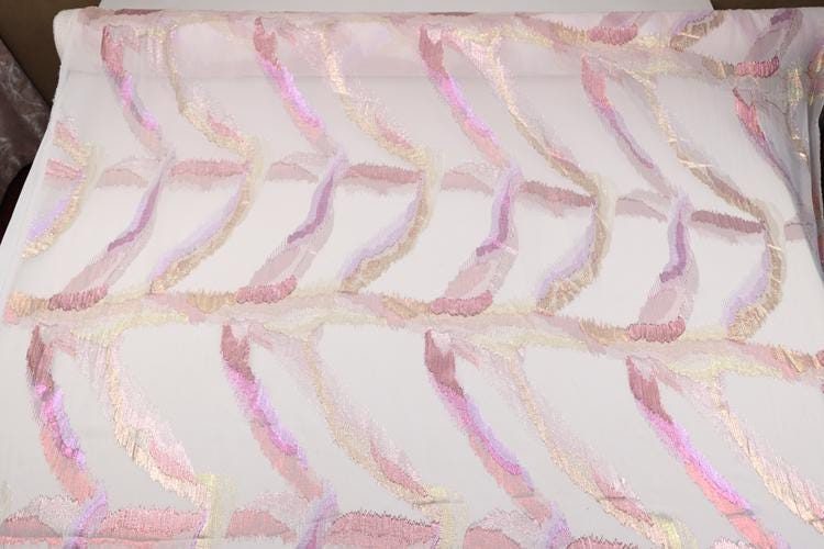 JFHCSL - 10 Momme Golden Thread Weave Silk Georgette Fabric - 140cm wide by the Yard