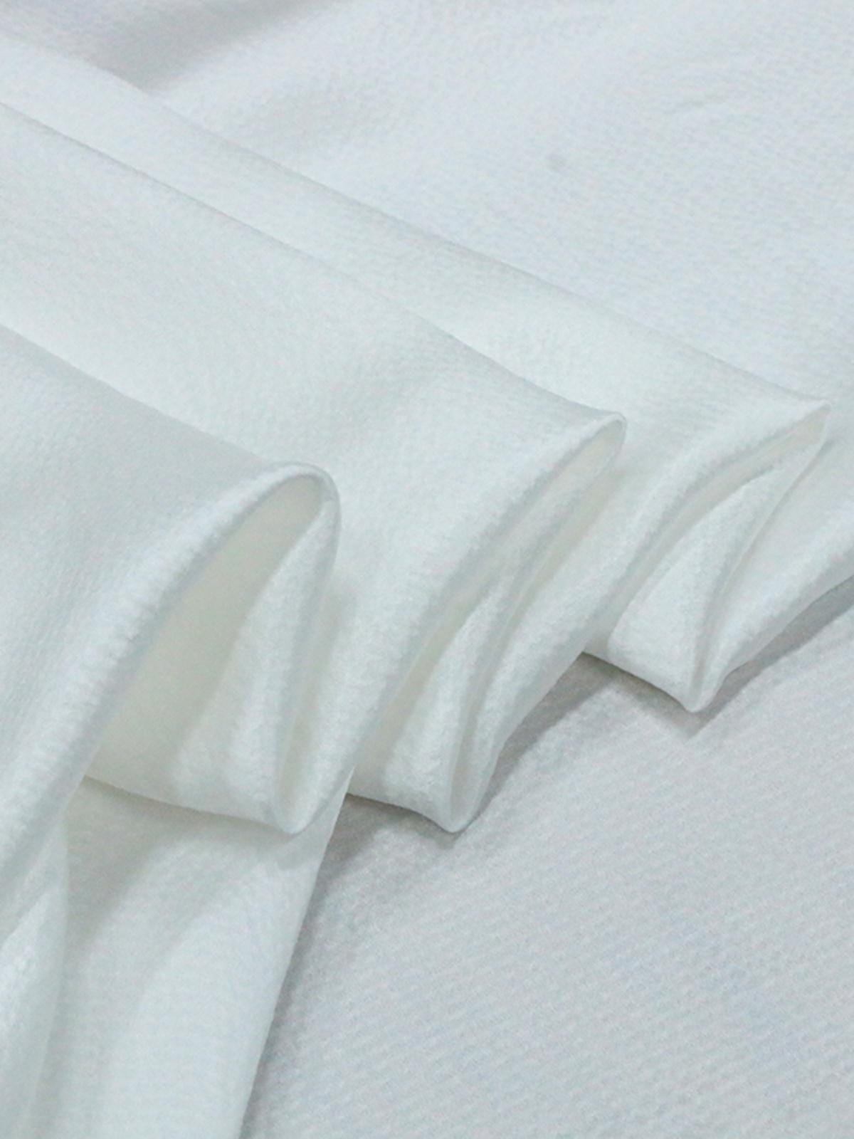 ZENZU - 16 Momme High-end Pearl Satin Jacquard Bubble Crepe Full Silk Fabric - 135cm wide by the Yard