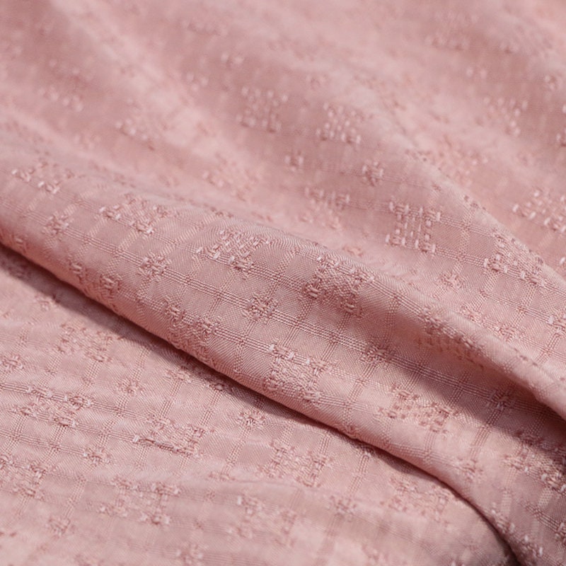 SXFEN - Jacquard Handmade Gambiered Ganton Tussah Silk Fabric-130cm wide By the Yard