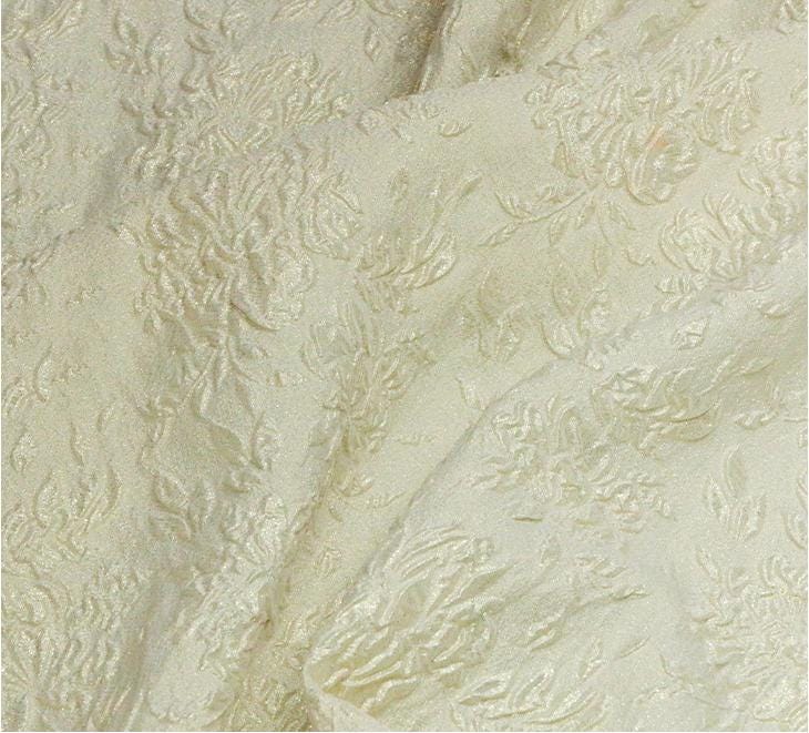 JILZIJ - 26 Momme Concave and Convex Relief Jacquard Golden Thread Weave Three-dimensional Texture Silk Fabric - 125cm wide by the Yard