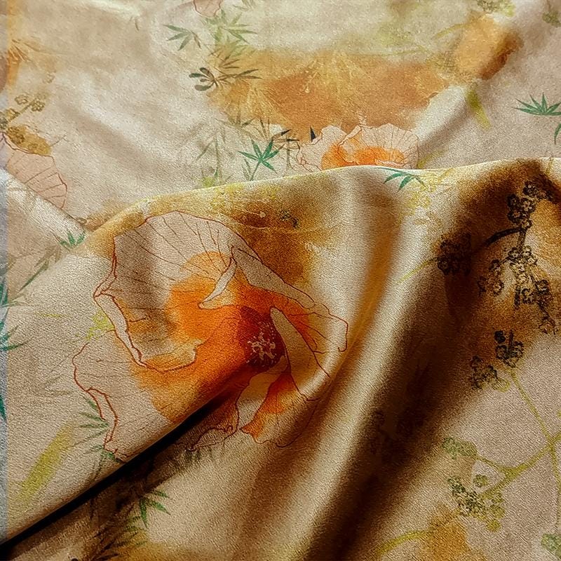 GUYJSN - Handmade 40 Momme Mud Silk Satin Fabric - 112cm by the Yard