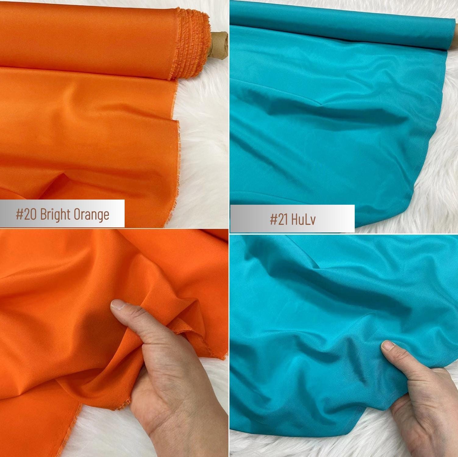16 Momme Stretch Silk Crepe Fabric – 20 Colors, 42.5" Wide, 93/7 Silk/Spandex