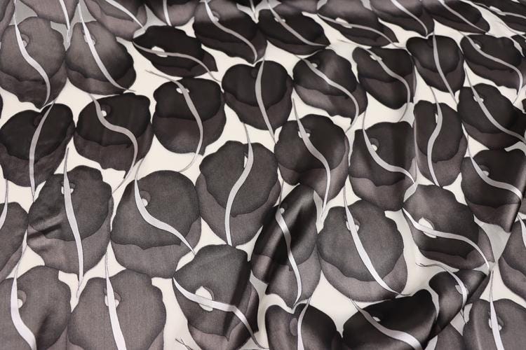PAPAHU - 22 Momme Sheer Burnout Silk Devore Satin Fabric - 114cm wide by the Yard