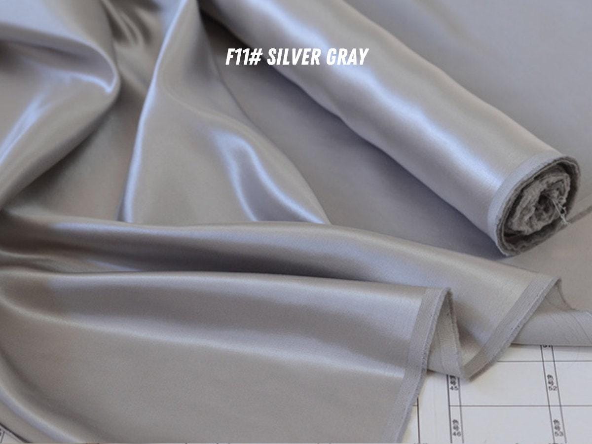 SHISEE - 12 Solid Colors 40 Momme Heavy Silk Wool Satin Fabric - 140cm wide by the Yard