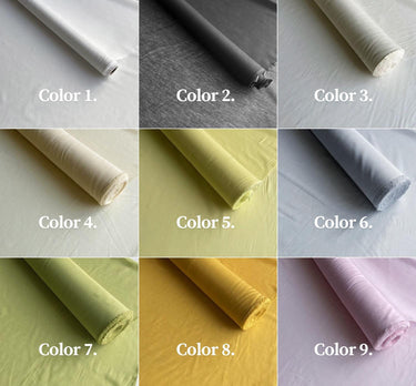60C9MSCTN - Color #36-#63 - 9 momme 60 Solid Colors Silk Cotton Fabric - 140cm wide by the Yard