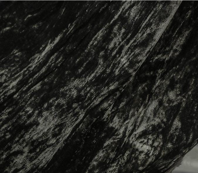 NIHUI - Handmade Plant-dyed Mud Gray Niche Silk Velvet Fabric - 125cm wide by the Yard