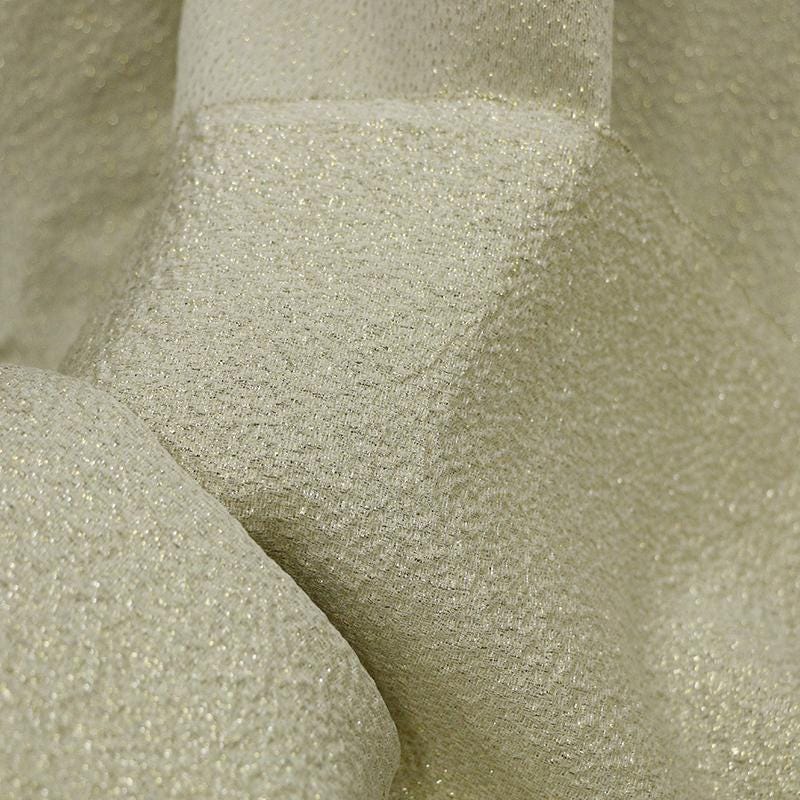 PAOCOU - Handmade Cashew flower Pattern Jacquard Natural Mulberry Silk Wool Plant Dyed Silk Wool Satin Fabric - 138cm by the Yard