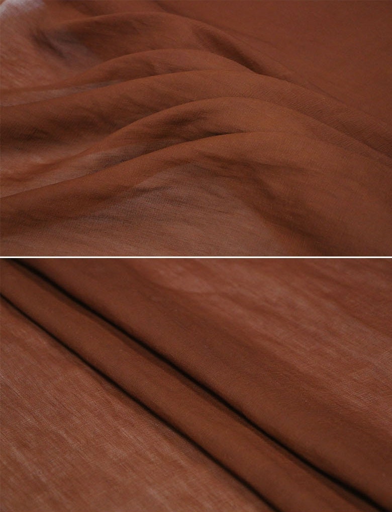 SIMAJILI - 16 Momme Handmade Plant dye HongYunsha Silk Linen Fabric-By the Yard