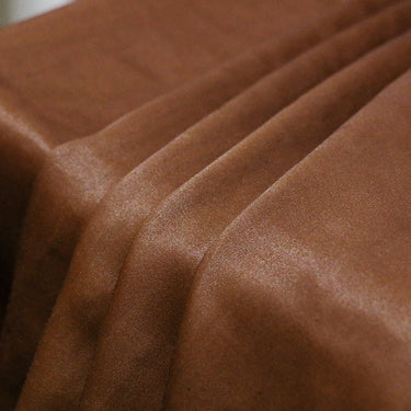 Plant Dyed Brown Red Silk Cotton Blend Fabric By the Yard