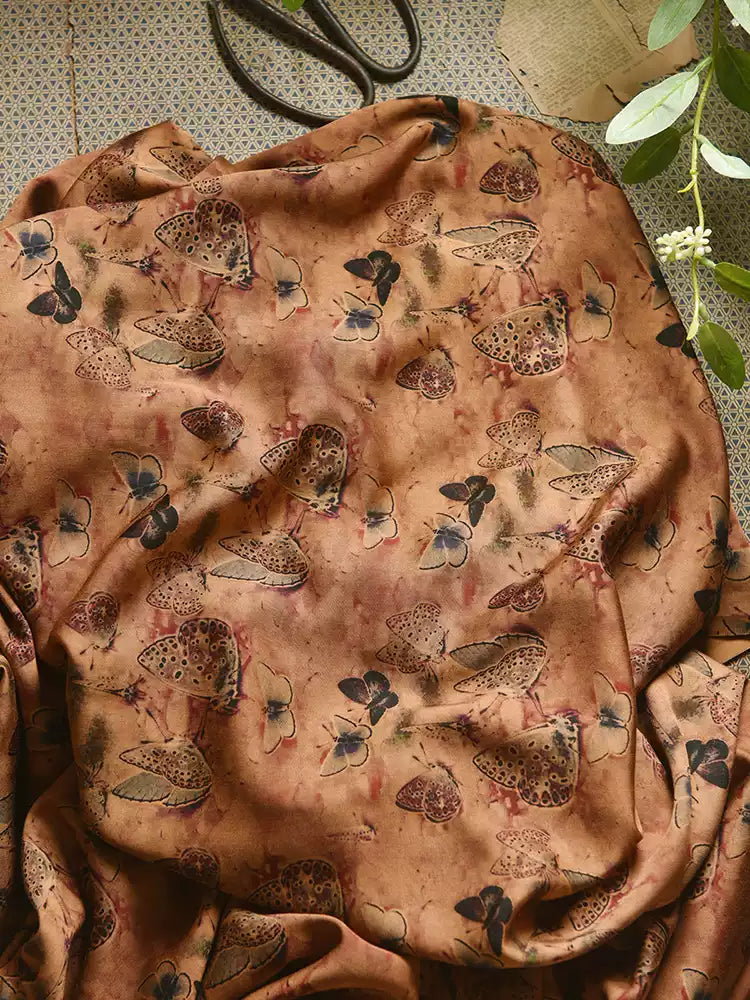 RYYUDIEE - Hight 60 Count Rayon Satin Faux Silk Chinese Style Floral Cheongsam Dress Fabric - 145cm wide by the Yard