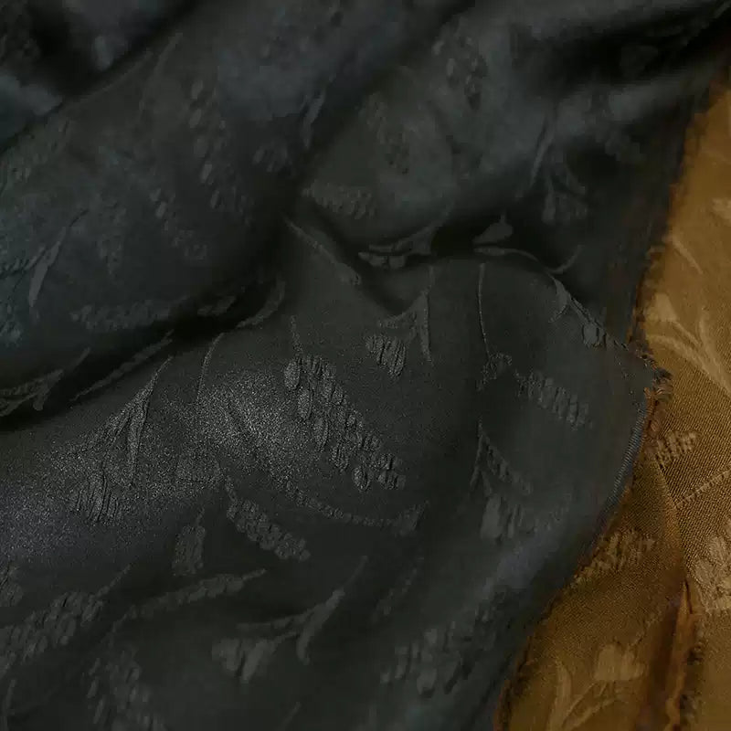 LZMSFY - 25 Momme Stretchy Jacquard Guanle Crepe Silk Fabric - 135cm wide by the Yard