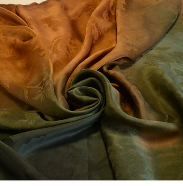 YPJBHL - Handmade 26 Momme HUALUO Jacquard Mud Silk Fabric (Openwork texture) - 138cm by the Yard