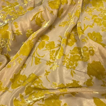 ZJINLY - New Soft and Comfortable Opaque Jacquard Burnout Silk Velvet Fabric - 135cm wide by the Yard