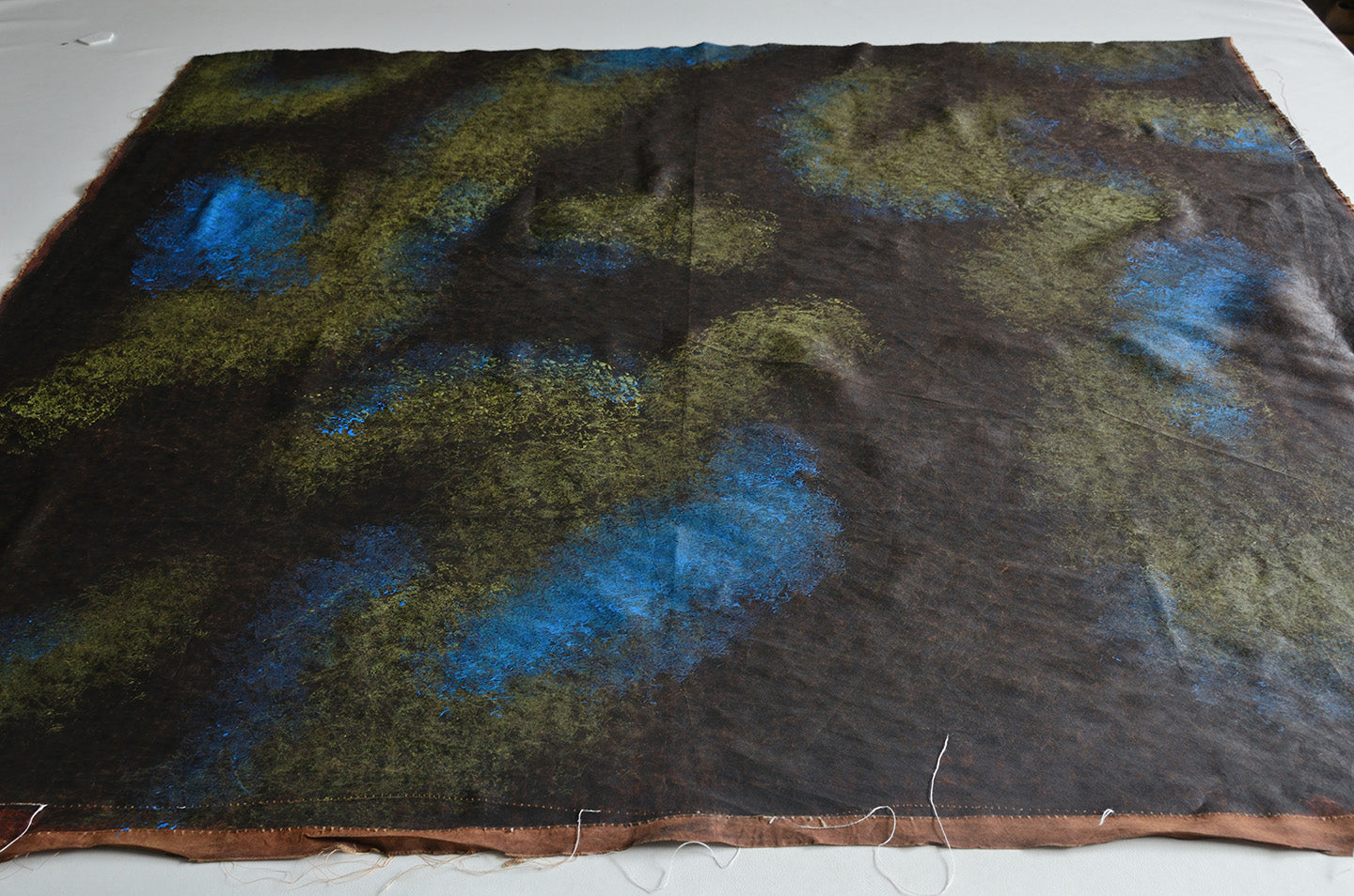 YPQLER - Handmade 35 Momme Crackle Pattern Print Mud Silk Fabric - 110cm by the Yard