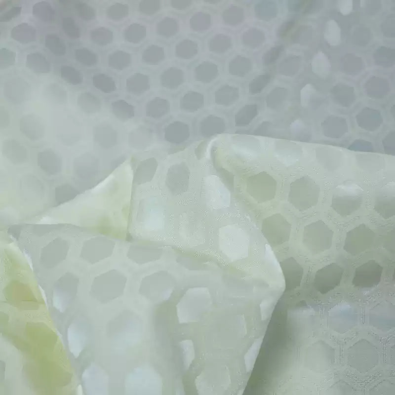 LZXSJW - 23 Momme Jacquard Mulberry Silk Wool Blend Silk Fabric - 137cm wide by the Yard