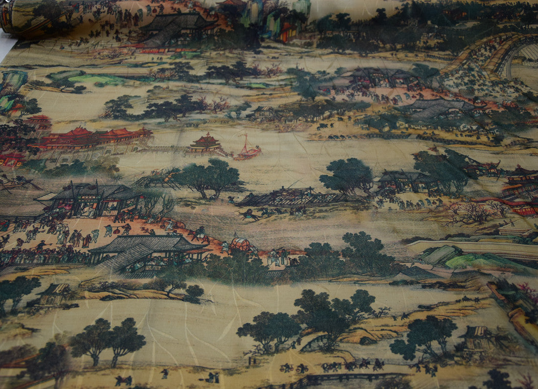 XLQMST - Handmade 23 Momme Plant Dye Silk Fabric Silk Viscose Blend - 110cm wide by the Yard