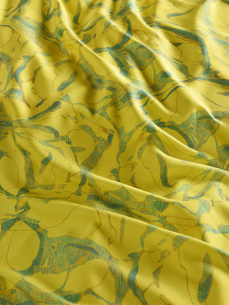 RYJIARII- Hight 60 Count Rayon Satin Faux Silk Chinese Style Floral Cheongsam Dress Fabric - 145cm wide by the Yard