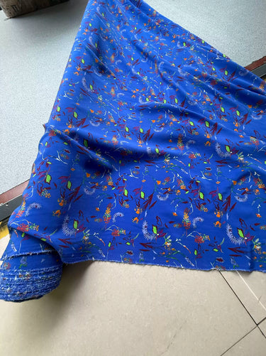 DDBAOLA - 16 momme Floral Print Silk Crepe de Chine Fabric - 140cm wide by the Yard