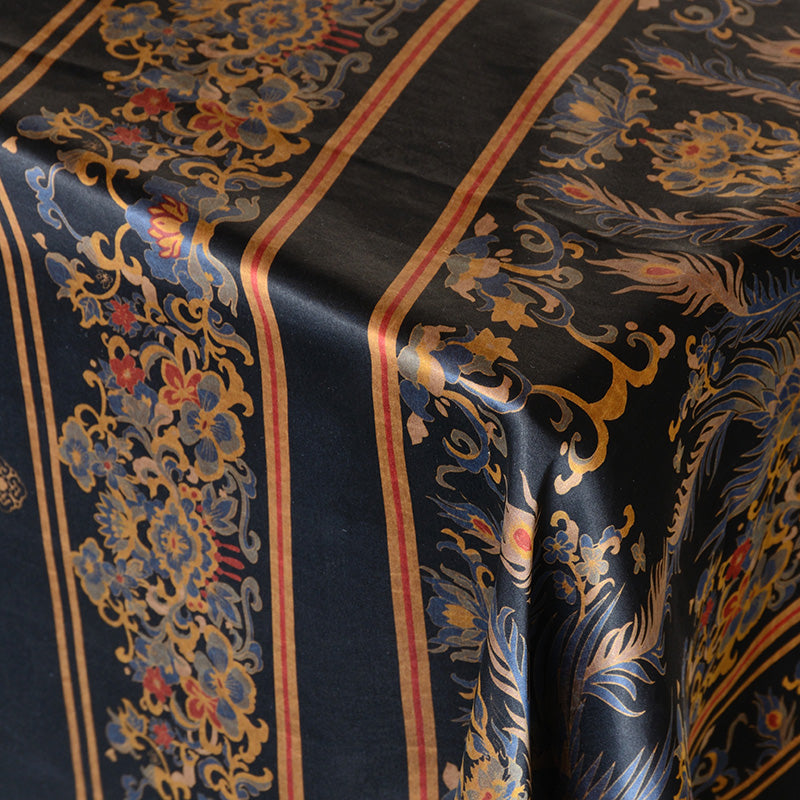 YPMMFW - Handmade 24 Momme HUALUO Jacquard Mud Silk Satin Fabric (Openwork texture) - 116cm by the Yard