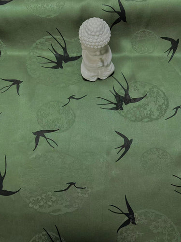 SXJLYZ - Handmade 25 Momme HUALUO Jacquard Hongyunsha Mud Silk Fabric (Openwork texture) - 114cm by the Yard