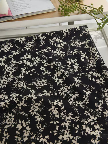 RYCAOYUA - Hight 60 Count Rayon Satin Faux Silk Chinese Style Floral Cheongsam Dress Fabric - 145cm wide by the Yard