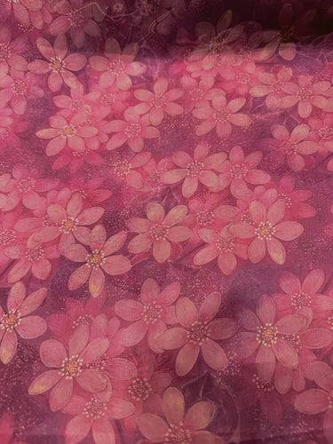 SXKGYR - Handmade 25 Momme HUALUO Jacquard Hongyunsha Mud Silk Fabric (Openwork texture) - 114cm by the Yard