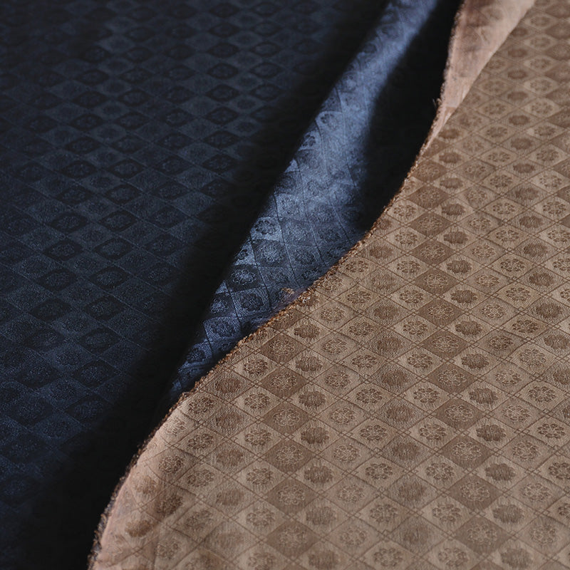 YPFGTH - Handmade 25 Momme HUALUO Jacquard Mud Silk Fabric (Openwork texture) - 110cm by the Yard