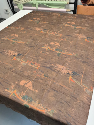 YPXDFZ - Handmade 27 Momme HUALUO Jacquard Mud Silk Fabric (Openwork texture) - 110cm by the Yard