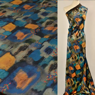 YPDYLX - Handmade 26 Momme HUALUO Jacquard Mud Silk Fabric (Openwork texture) - 138cm by the Yard