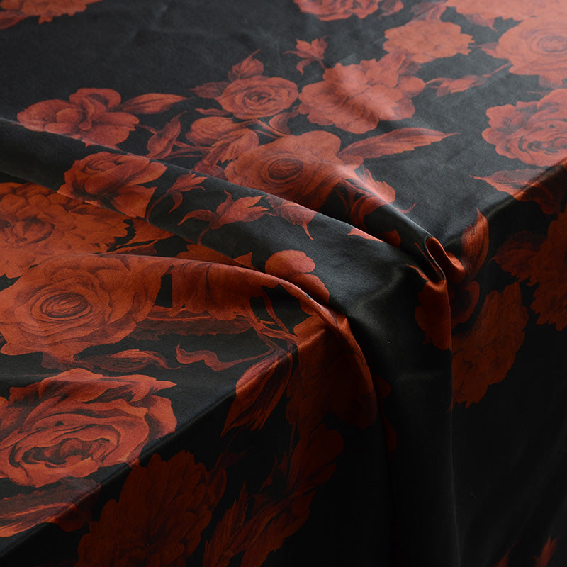 YPYRMD - Handmade 25 Momme HUALUO Jacquard Mud Silk Satin Fabric (Openwork texture) - 113cm by the Yard