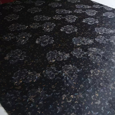 YPFWDH - Handmade 25 Momme HUALUO Jacquard Mud Silk Satin Fabric (Openwork texture) - 110cm by the Yard