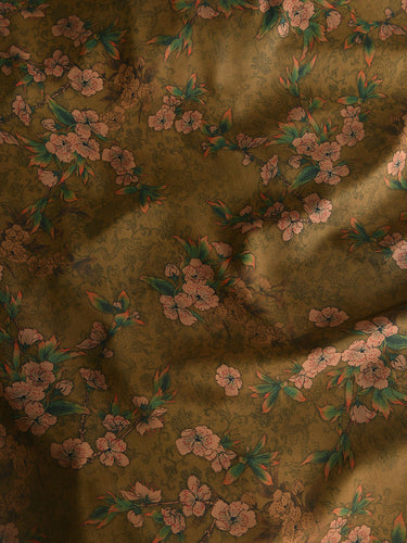 RYCUNGUI- Hight 60 Count Rayon Satin Faux Silk Chinese Style Floral Cheongsam Dress Fabric - 145cm wide by the Yard