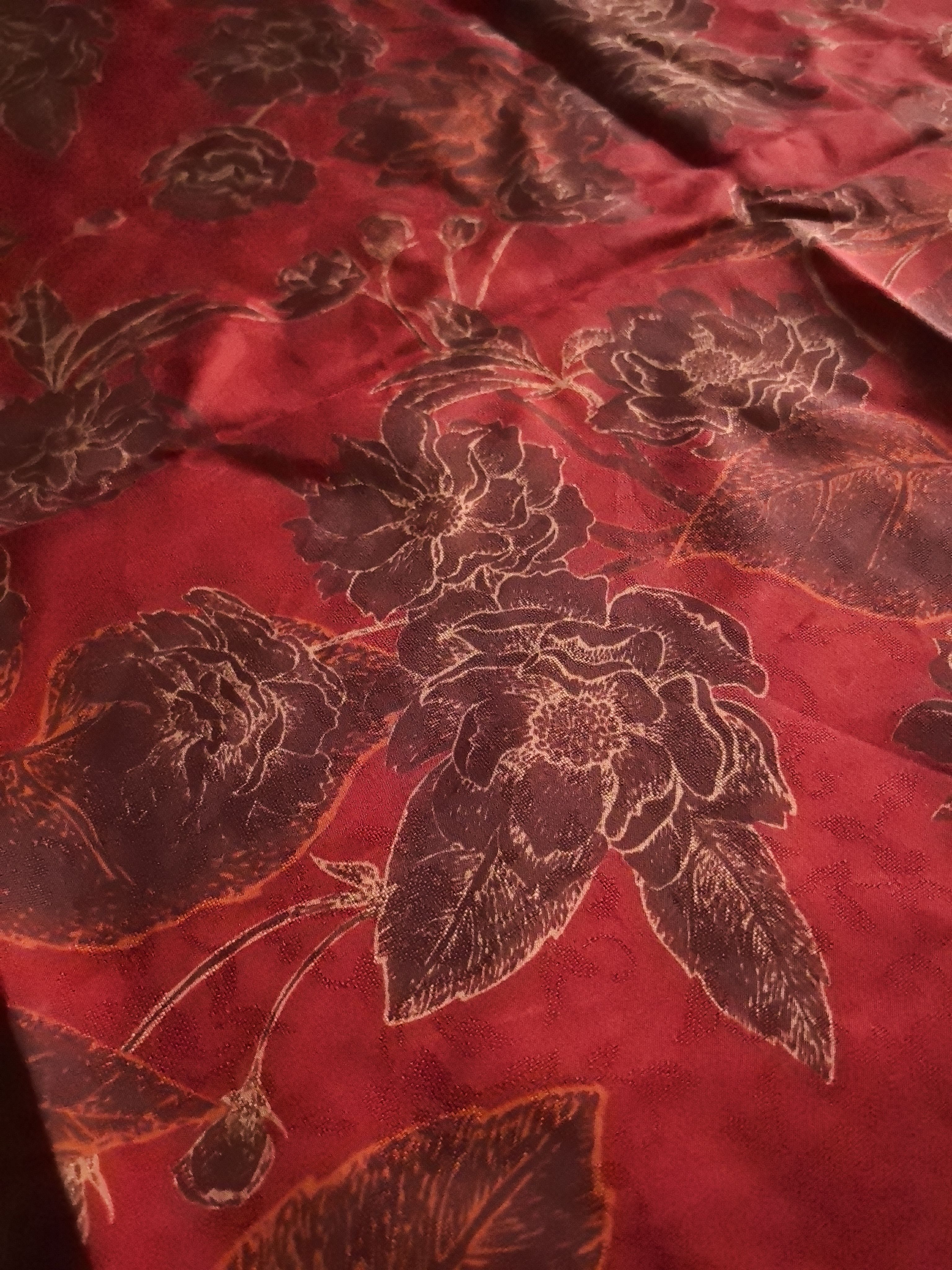 YPHDTH - Handmade 26 Momme HUALUO Jacquard Mud Silk Fabric (Openwork texture) - 112cm by the Yard