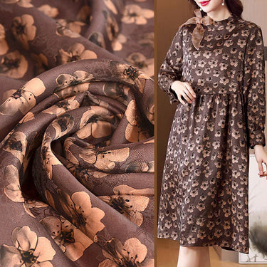 YPWUBH - Handmade 22 Momme HUALUO Jacquard Mud Silk Fabric (Openwork texture) - 114cm by the Yard