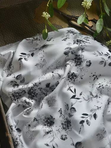 RYBAIMOO - Hight 60 Count Rayon Satin Faux Silk Chinese Style Floral Cheongsam Dress Fabric - 145cm wide by the Yard