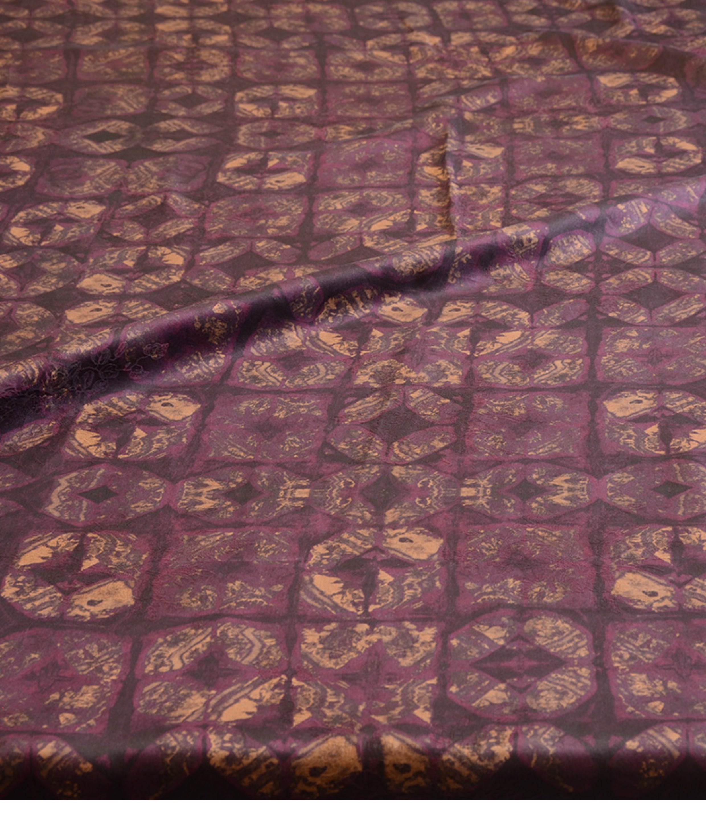 YPDYLX - Handmade 26 Momme HUALUO Jacquard Mud Silk Fabric (Openwork texture) - 138cm by the Yard
