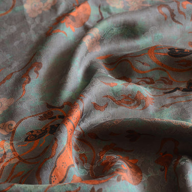 YPQWSI - Handmade 24 Momme HUALUO Jacquard Mud Silk Fabric (Openwork texture) - 110cm by the Yard