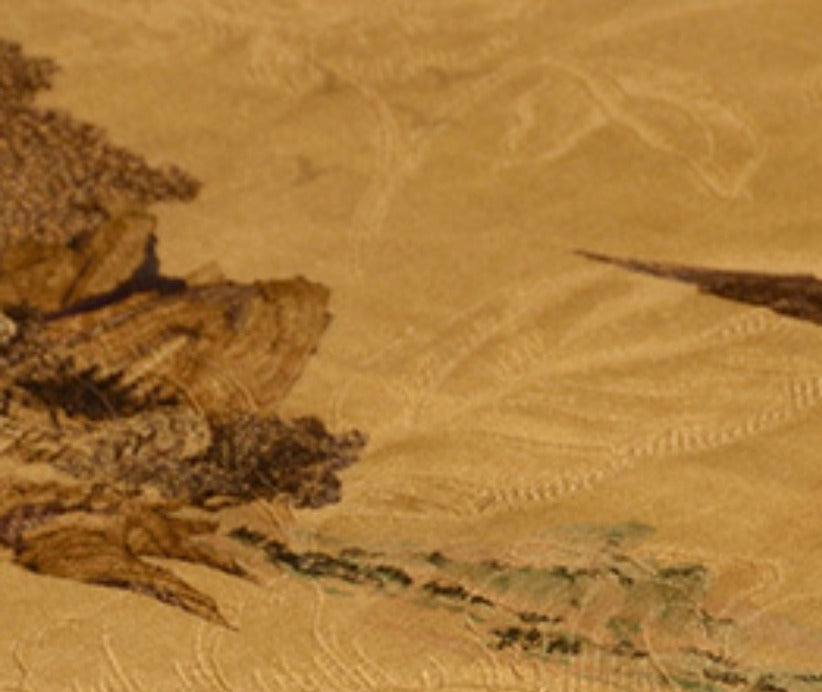 YPHHSS - Handmade 40 Momme HUALUO Jacquard Mud Silk Fabric (Openwork texture) - 110cm by the Yard