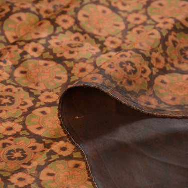 YPQERLI - Handmade 30 Momme Pattern Print Mud Silk Fabric - 110cm by the Yard