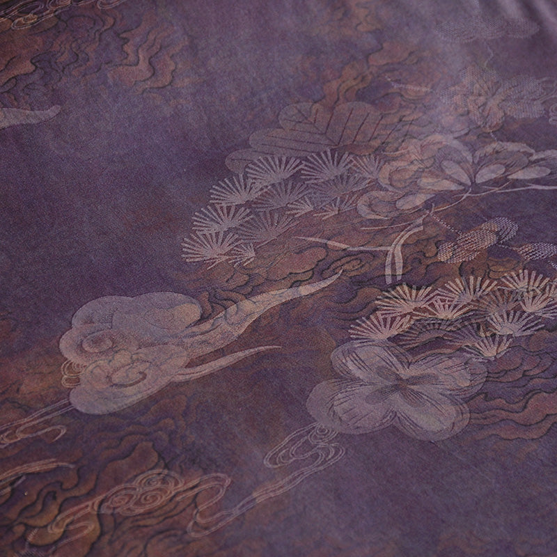 YPXYSZ - Handmade 26 Momme HUALUO Jacquard Mud Silk Fabric (Openwork texture) - 110cm by the Yard