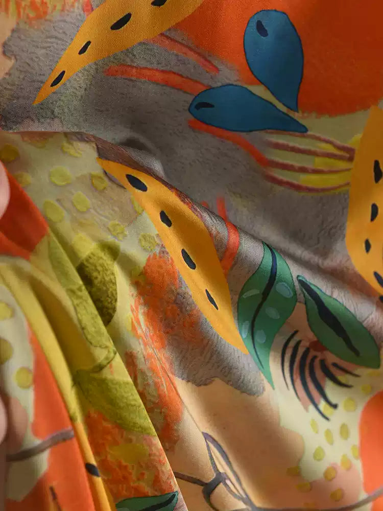 RYYINXIA - Hight 60 Count Rayon Satin Faux Silk Chinese Style Floral Cheongsam Dress Fabric - 145cm wide by the Yard