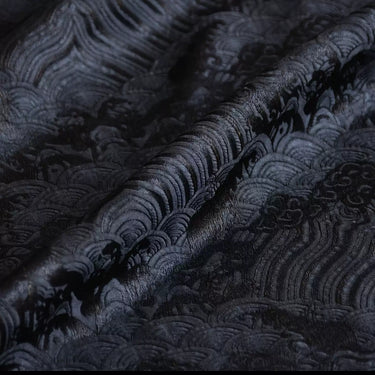 YPHILA - Handmade 40 Momme Jacquard Mud Silk Fabric - 135cm by the Yard