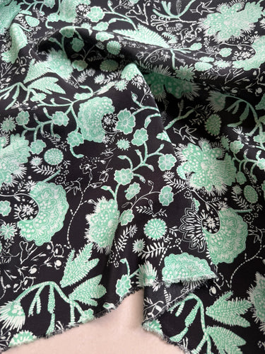 DDHBHH - 20 momme Floral Print Silk Crepe de Chine Fabric - 140cm wide by the Yard