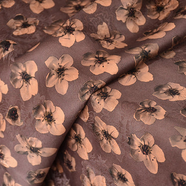 YPWUBH - Handmade 22 Momme HUALUO Jacquard Mud Silk Fabric (Openwork texture) - 114cm by the Yard