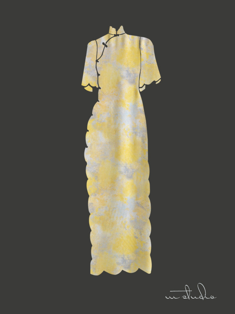 RYYUNSHU - Hight 60 Count Rayon Satin Faux Silk Chinese Style Floral Cheongsam Dress Fabric - 145cm wide by the Yard