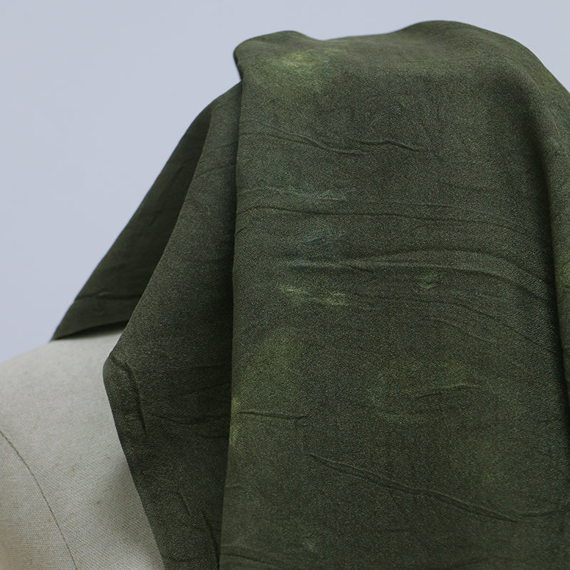 LZHHAC - 16 Momme Eco Friendly Plant Dye Mature Tussah Silk Texture Silk Fabric - 70cm wide by the Yard