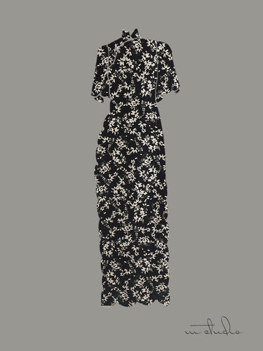 RYCAOYUA - Hight 60 Count Rayon Satin Faux Silk Chinese Style Floral Cheongsam Dress Fabric - 145cm wide by the Yard