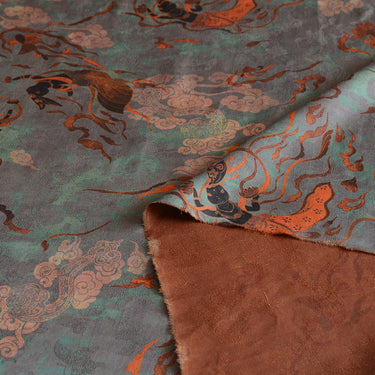 YPQWSI - Handmade 24 Momme HUALUO Jacquard Mud Silk Fabric (Openwork texture) - 110cm by the Yard