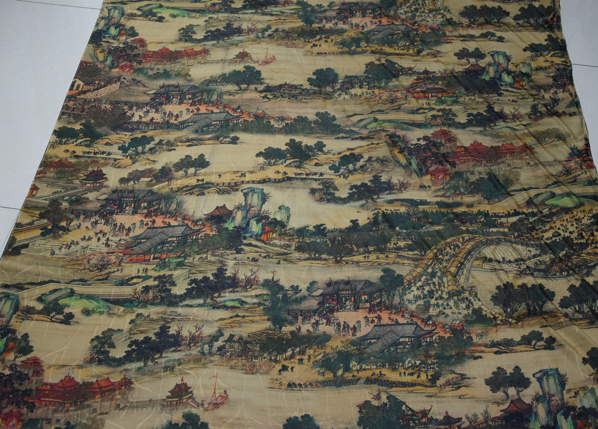 XLQMST - Handmade 23 Momme Plant Dye Silk Fabric Silk Viscose Blend - 110cm wide by the Yard