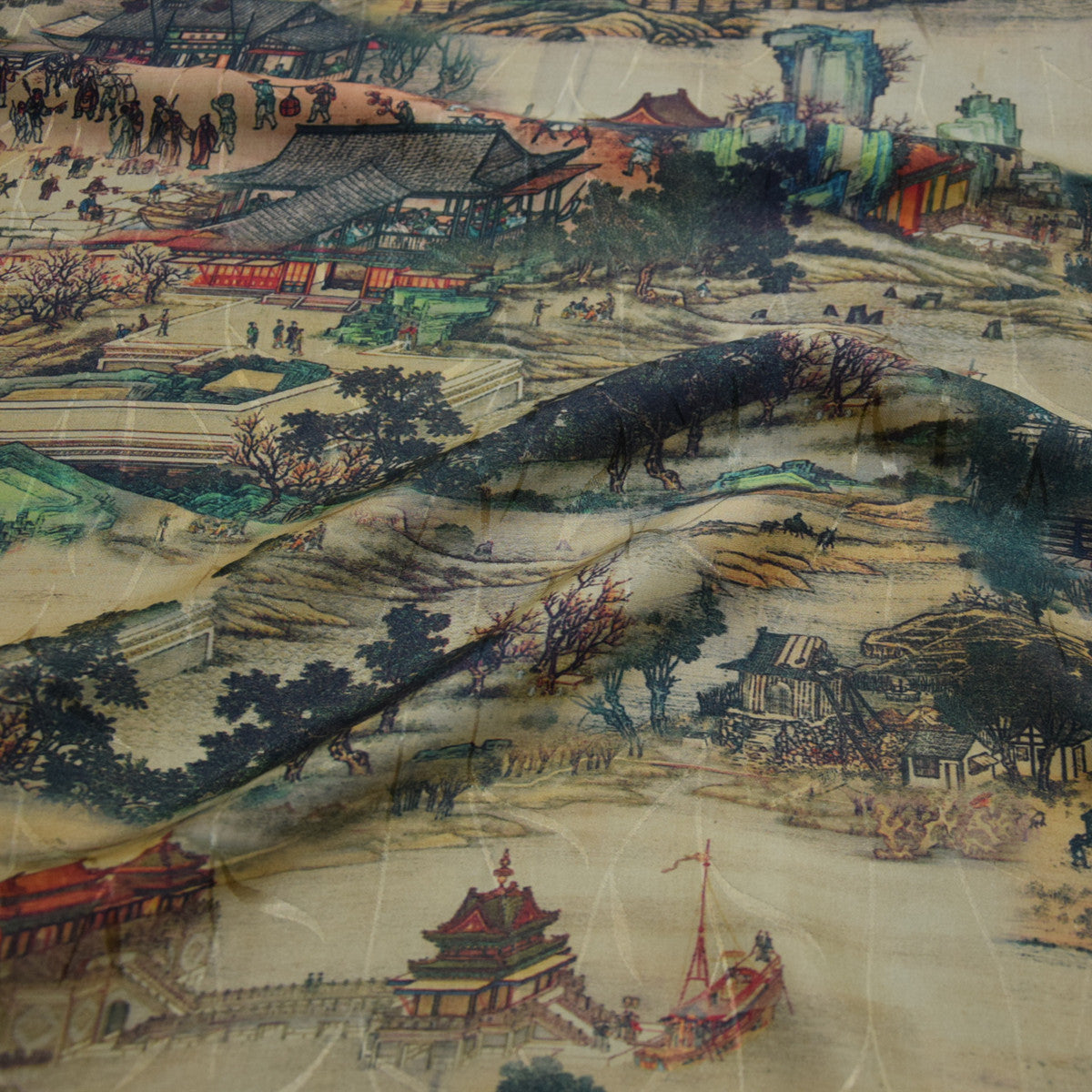 XLQMST - Handmade 23 Momme Plant Dye Silk Fabric Silk Viscose Blend - 110cm wide by the Yard